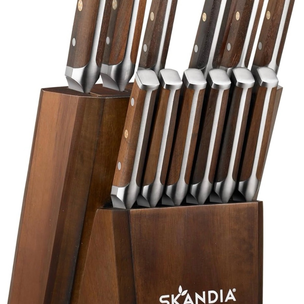 Hampton Forge Harley Knife Block Set, 14 Piece, Brown